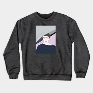 Blu lady #woman #girl #beauty #fineart #popart #home #decor #fashion #buyart #artprint #minimal #drawing Crewneck Sweatshirt